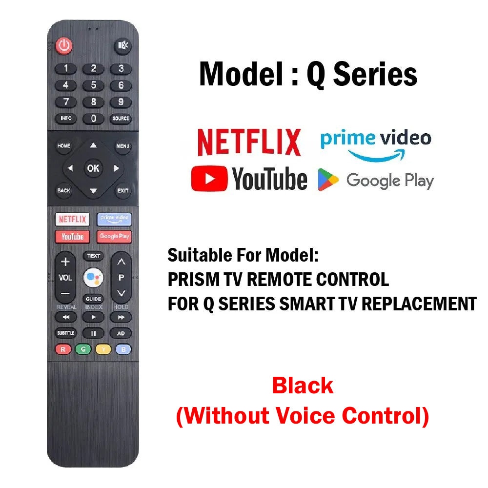 Universal Replacement Remote for PRISM+ 4K Smart Android TV for Prism + Q Series E Series