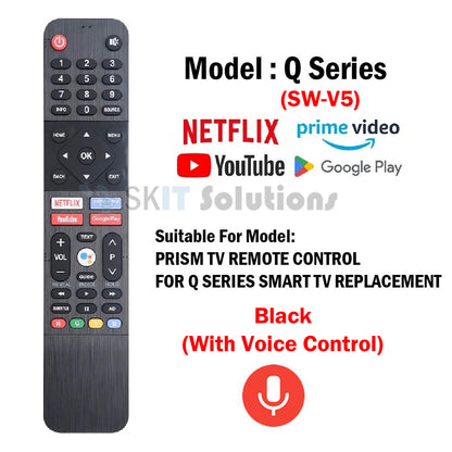 Universal Replacement Remote for PRISM+ 4K Smart Android TV for Prism + Q Series E Series
