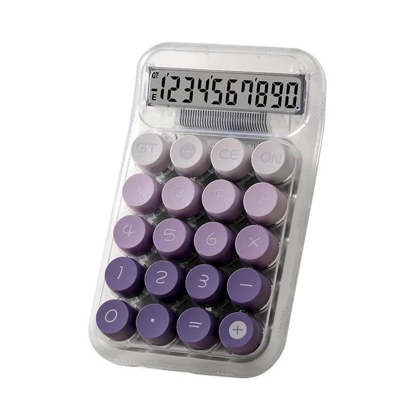 Gradient Color Calculator Large Display Transparent Dopamine Design Mechanical Style Student Office Use