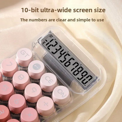 Gradient Color Calculator Large Display Transparent Dopamine Design Mechanical Style Student Office Use
