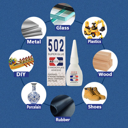【BUNDLE OF 5】502 Super Glue Cyanoacrylate Adhesive Strong Fast Bonding Quick Dry Multi-Purpose Repair Glue 8 gram