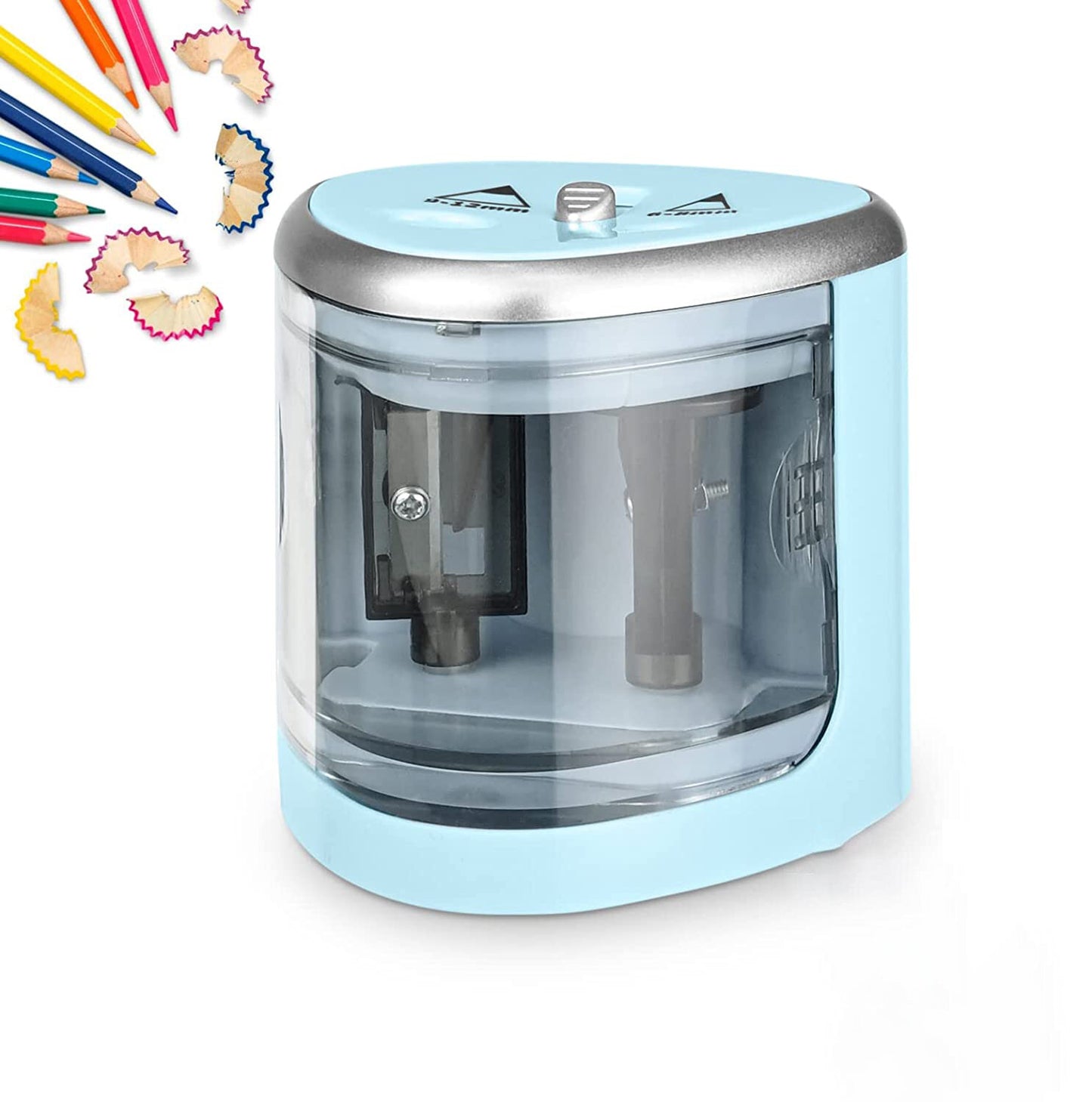 Automatic Electric Pencil Sharpener Dual Hole Battery Operated Sharpener for Kids Students School Office