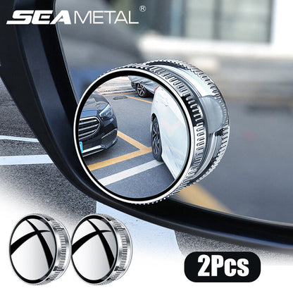 2Pcs RearView Blind Spot Mirror Car Traffic Rear View Wide Angle Parking Assitant Convex Blindspot