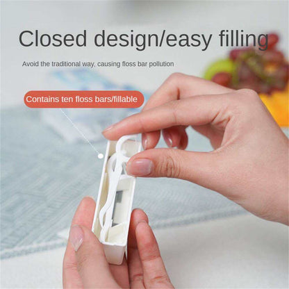 Portable Automatic Pop-Up Dental Floss Dispenser Storage Box Toothpick Oral Care Tooth Cleaning Tool