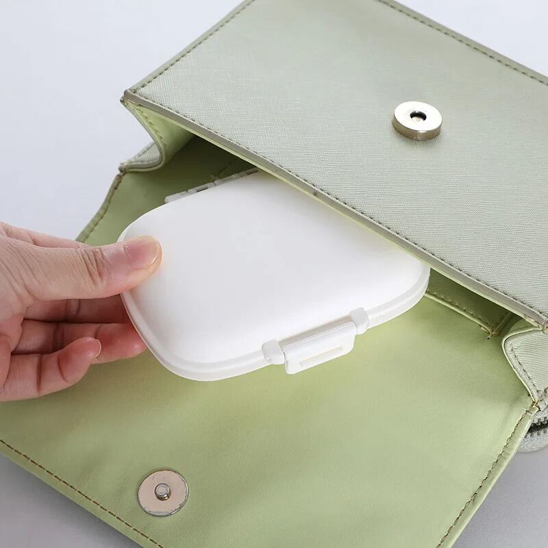 8 Grids Sealed Pill Organizer Daily Portable Medicine Storage Box Wheat Container Travel Tablet Case