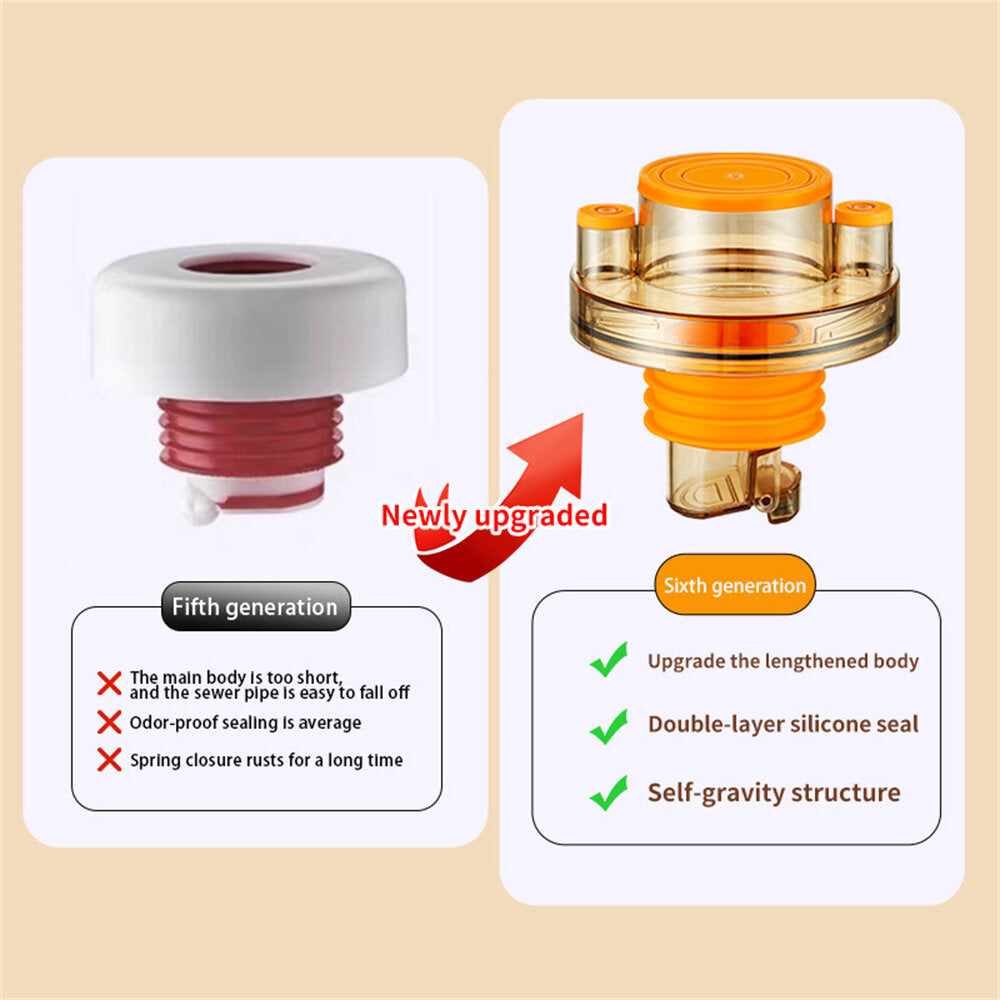 Drain Pipe Sealing Plug Sewer Seal Deodorant Silicone Ring Washing Machine Drainage Backflow Preventer Bathroom Kitchen