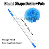 Ceiling Fan Duster w/ Extendable Pole Absorb Dust Telescopic Rod Washable Fiber Aircon Wall Cleaner Cleaning Brush Tools