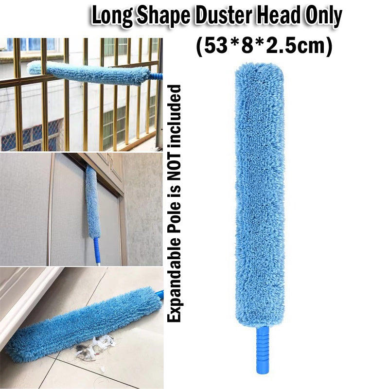 Ceiling Fan Duster w/ Extendable Pole Absorb Dust Telescopic Rod Washable Fiber Aircon Wall Cleaner Cleaning Brush Tools