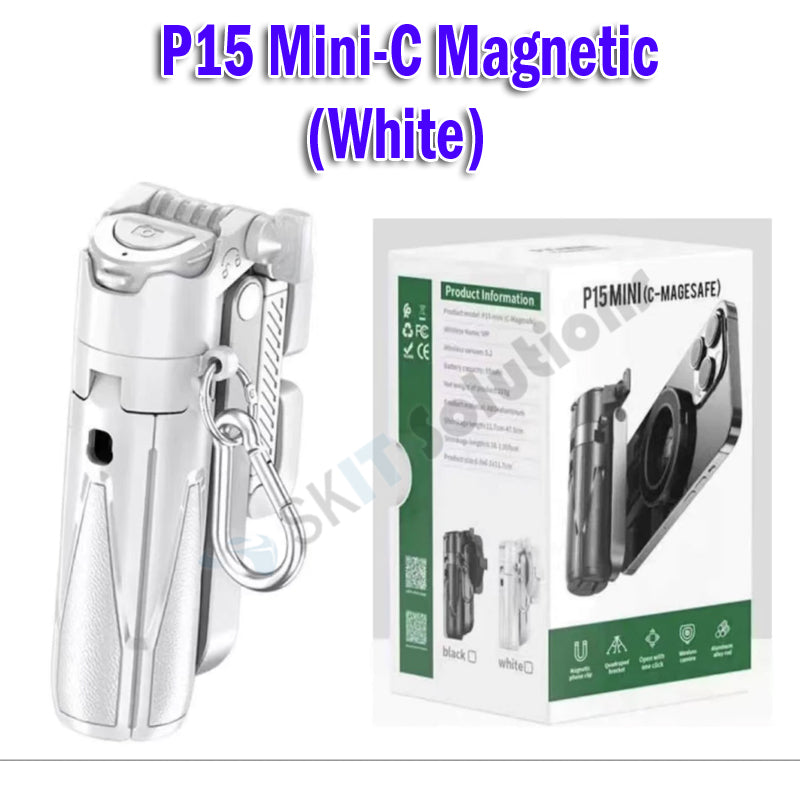 P15 Mini 3in1 Selfie Stick Tripod Stabilizer Portable Telescopic Handheld Stand w/ Remote Vlog Tool