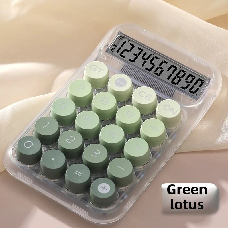Gradient Color Calculator Large Display Transparent Dopamine Design Mechanical Style Student Office Use