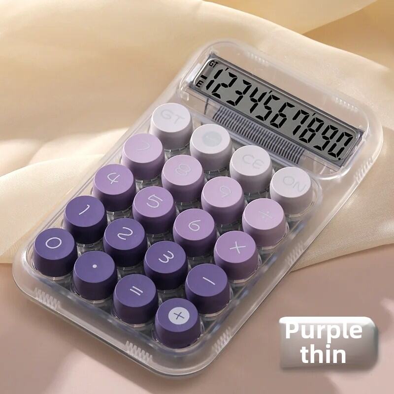 Gradient Color Calculator Large Display Transparent Dopamine Design Mechanical Style Student Office Use