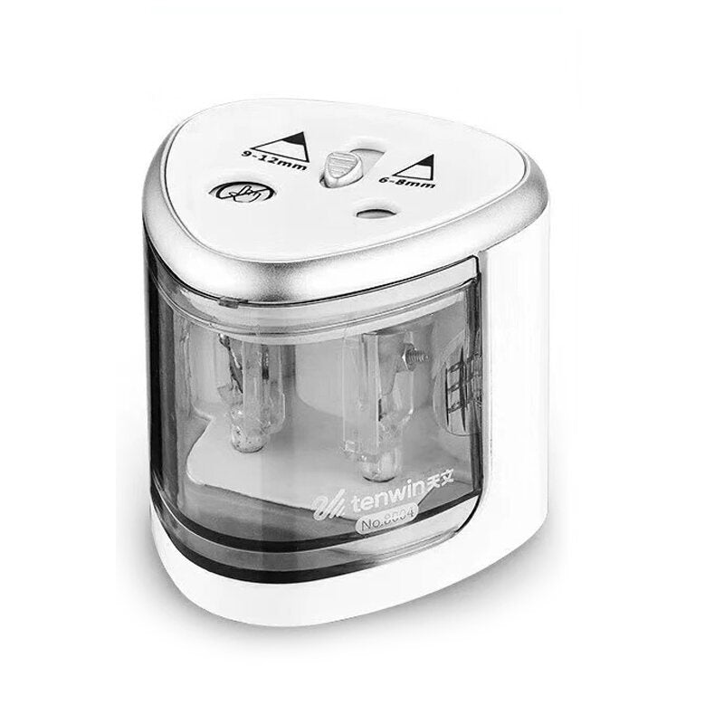 Automatic Electric Pencil Sharpener Dual Hole Battery Operated Sharpener for Kids Students School Office