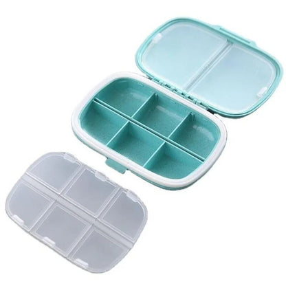8 Grids Sealed Pill Organizer Daily Portable Medicine Storage Box Wheat Container Travel Tablet Case
