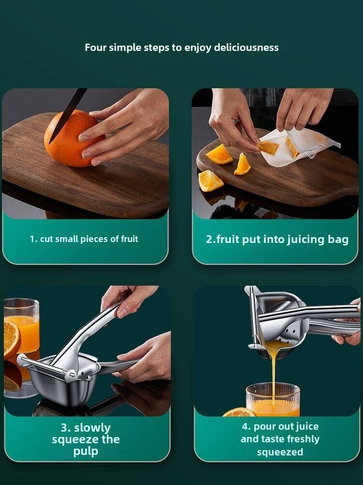 SUS 304 Stainless Steel Hand Press Juicer Lemon Squeezer Juice Manual Pressed Extractor Lime Presser