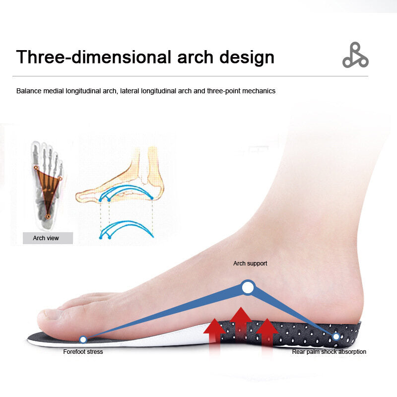 Orthotic Arch Support Orthopedic Shoe Insole Sport Running Jog Cushion Silicone Gel Memory Foam Pad
