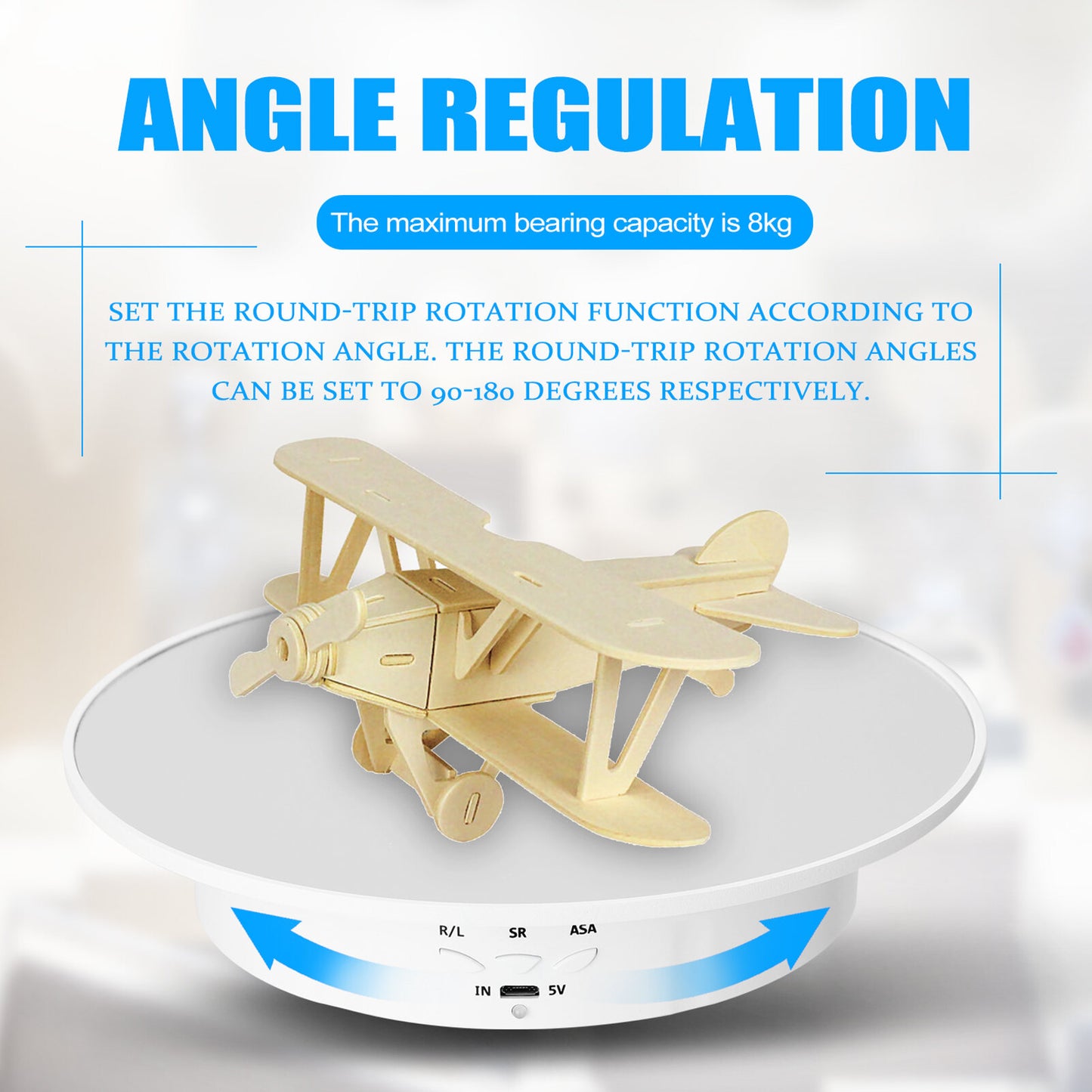 200mm Rotating Display Stand 360 Degree Turntable USB Cable/Battery Photography Products Jewelry