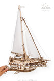Ugears Trimaran Merihobus ★Mechanical 3D Puzzle Kit Model Toys Gift Present Birthday Xmas Christmas Kids Adults