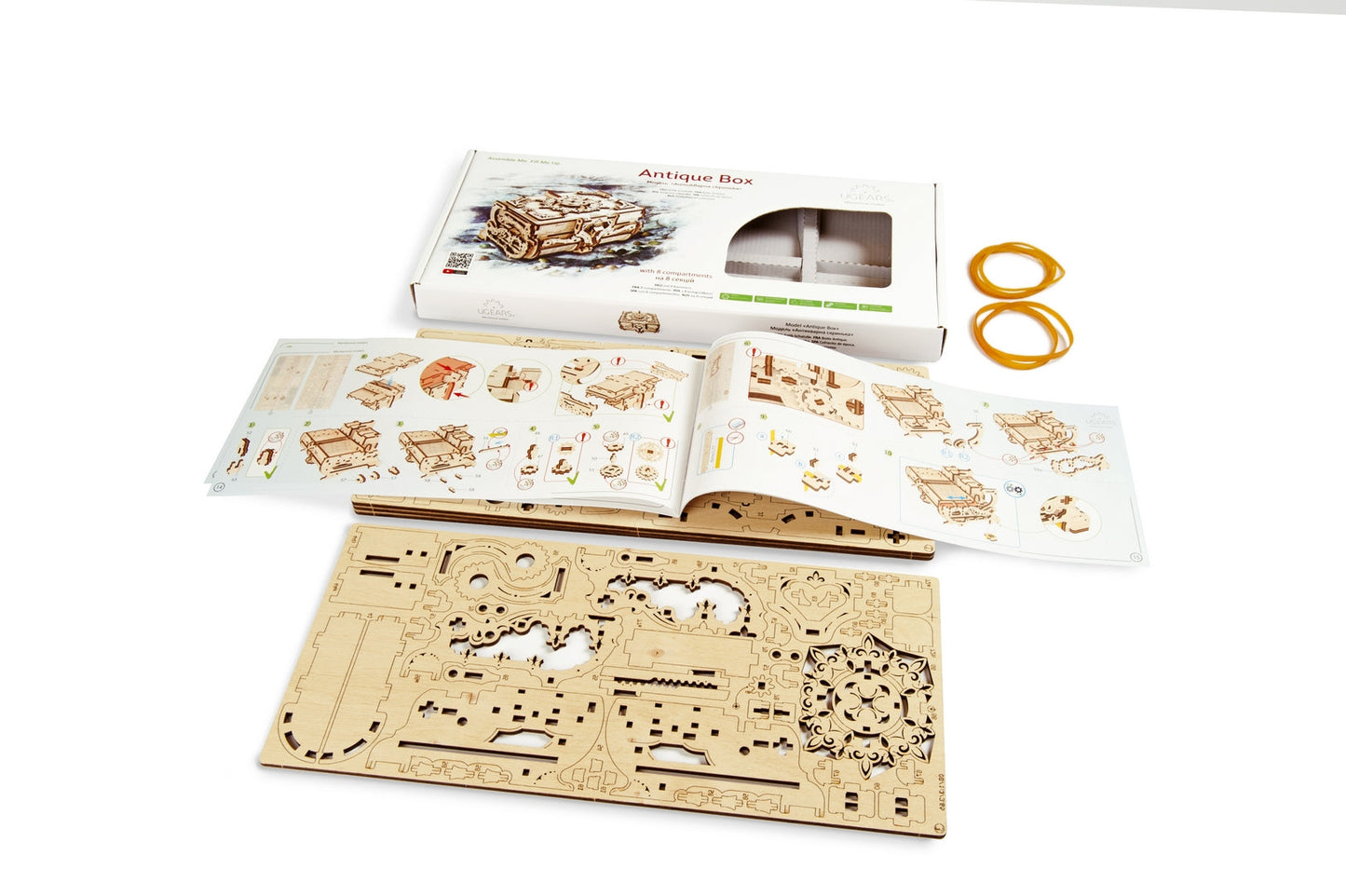 Ugears Antique Box ★Mechanical 3D Puzzle Kit Model Toys Gift Present Birthday Xmas Christmas Kids Adults