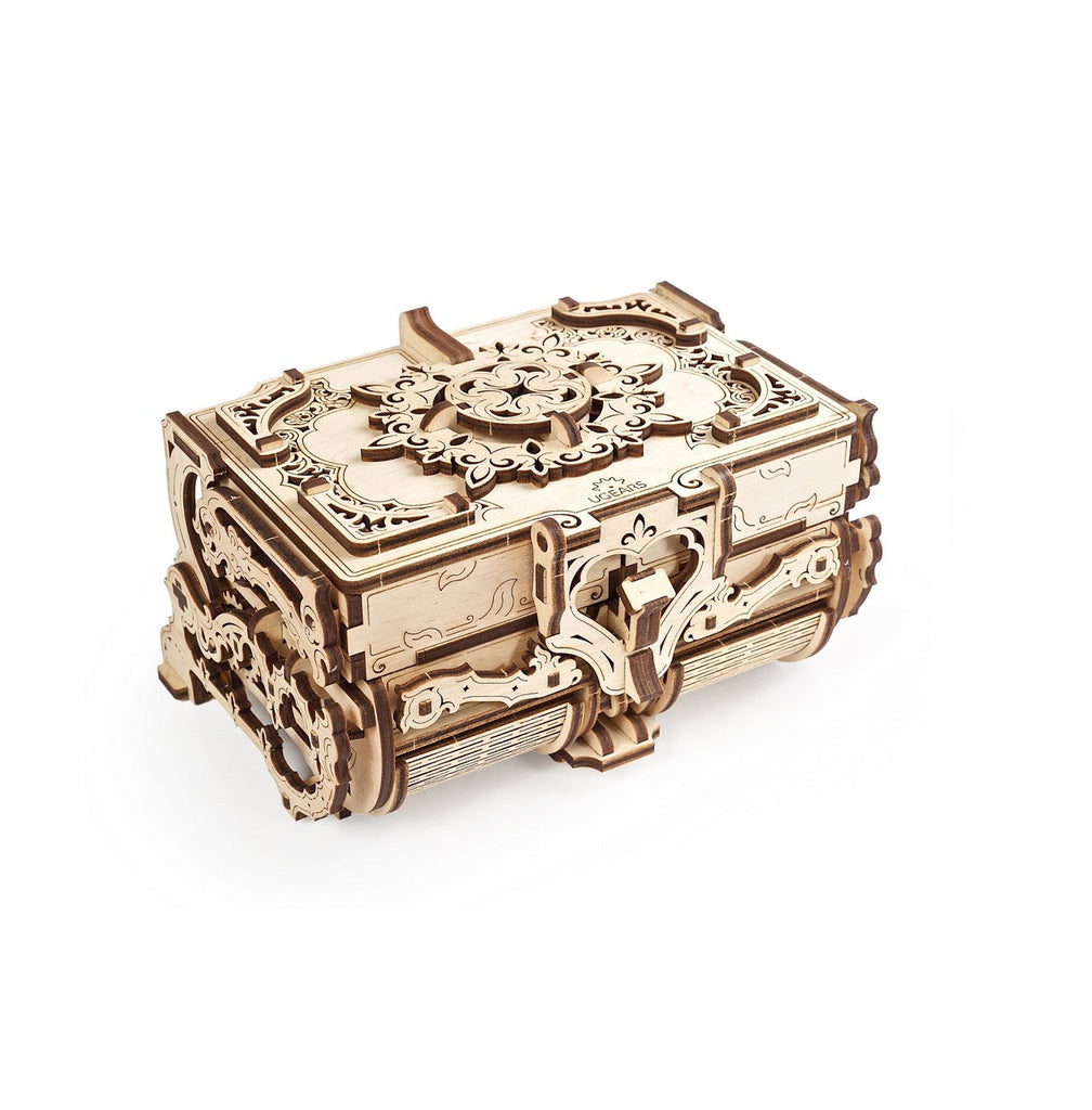 Ugears Antique Box ★Mechanical 3D Puzzle Kit Model Toys Gift Present Birthday Xmas Christmas Kids Adults