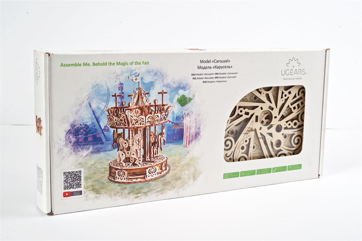 Ugears Carousel ★Mechanical 3D Puzzle Kit Model Toys Gift Present Birthday Xmas Christmas Kids Adults
