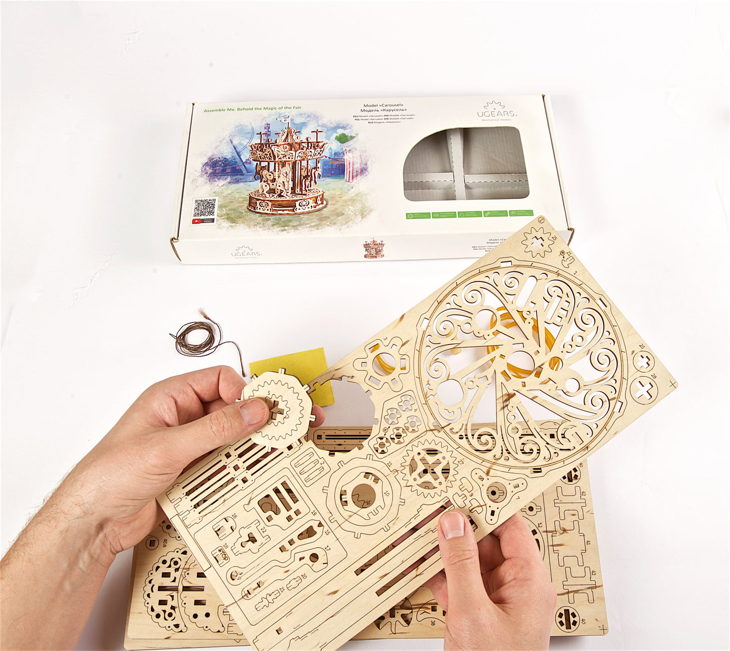 Ugears Carousel ★Mechanical 3D Puzzle Kit Model Toys Gift Present Birthday Xmas Christmas Kids Adults
