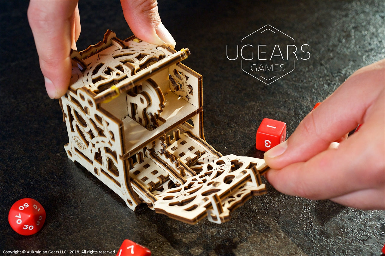 Ugears Dice Keeper ★Mechanical 3D Puzzle Kit Model Toys Gift Present Birthday Xmas Christmas Kids Adults