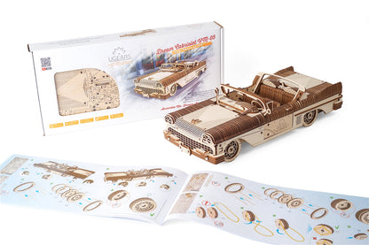Ugears Dream Cabriolet Vm-05 ★Mechanical 3D Puzzle Kit Model Toys Gift Present Birthday Xmas Christmas Kids Adults