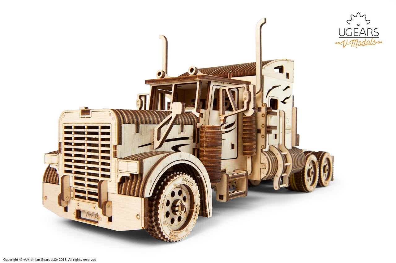 Ugears Heavy Boy Truck Vm-03 ★Mechanical 3D Puzzle Kit Model Toys Gift Present Birthday Xmas Christmas Kids Adults