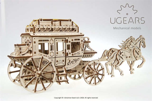 Ugears Stagecoach ★Mechanical 3D Puzzle Kit Model Toys Gift Present Birthday Xmas Christmas Kids Adults