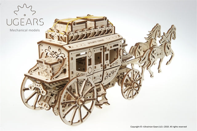 Ugears Stagecoach ★Mechanical 3D Puzzle Kit Model Toys Gift Present Birthday Xmas Christmas Kids Adults