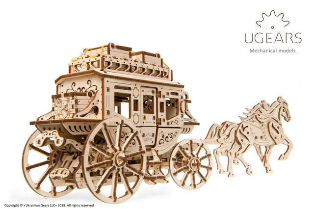 Ugears Stagecoach ★Mechanical 3D Puzzle Kit Model Toys Gift Present Birthday Xmas Christmas Kids Adults