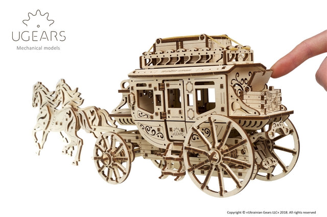 Ugears Stagecoach ★Mechanical 3D Puzzle Kit Model Toys Gift Present Birthday Xmas Christmas Kids Adults