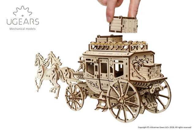Ugears Stagecoach ★Mechanical 3D Puzzle Kit Model Toys Gift Present Birthday Xmas Christmas Kids Adults