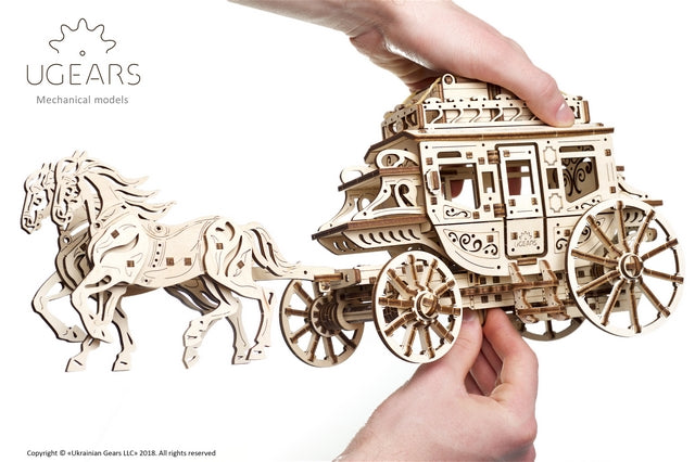 Ugears Stagecoach ★Mechanical 3D Puzzle Kit Model Toys Gift Present Birthday Xmas Christmas Kids Adults