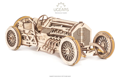 Ugears U-9 Grand Prix Car ★Mechanical 3D Puzzle Kit Model Toys Gift Present Birthday Xmas Christmas Kids Adults