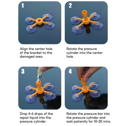 Car Windshield Glass Crack Repair Kit Nano Fluid Resin DIY Cracked Window Automotive Accessory Tool