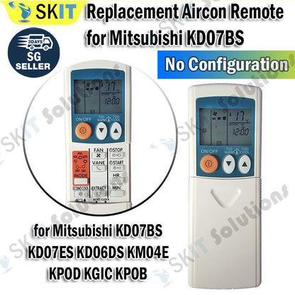 Replacement Mitsubishi Aircon Remote Control Air Con AC KD07BS KD07ES KD06DS KM04E KPOD KGIC KPOB