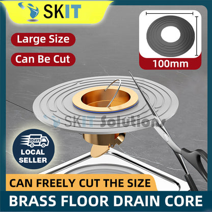 Brass Floor Drain Core Rapid Drainage Odor Insect Proof Bathroom Sewer Trap Shower Strainer Cover
