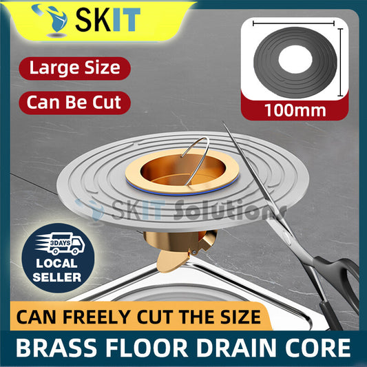 Brass Floor Drain Core Rapid Drainage Odor Insect Proof Bathroom Sewer Trap Shower Strainer Cover