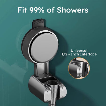 Adjustable Shower Head Suction Cup Holder Showerhead Bracket No Drill FREE Wall Mount Bathroom Bidet