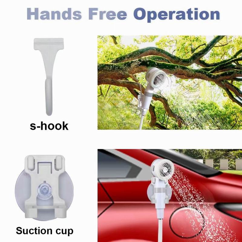Portable Electric Shower Pump Set for Camping Outdoor Head Sprayer Water frm Bucket for Traveling Gardening Pet Cleaning