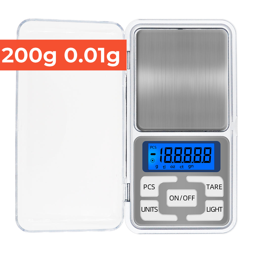 Mini Digital Pocket Weighing Scale 0.01g 0.1g Precision Jewelry Kitchen Herb Powder Gram Scale LCD