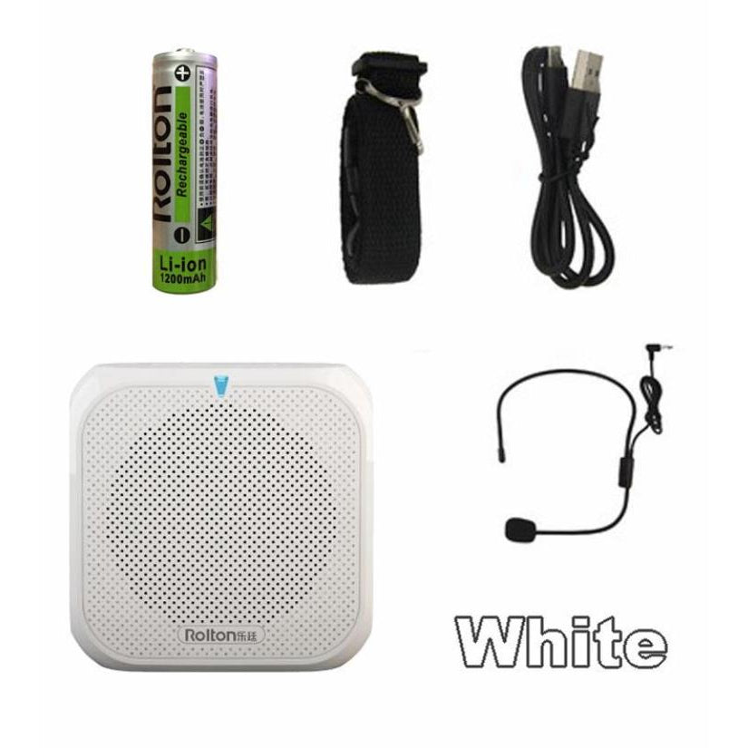 Rolton K400 Mini Bluetooth Loudspeaker Voice Amplifier w/ Mic USB MicroSD Portable Teaching Speaker