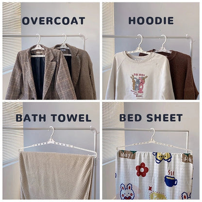 Super Long Retractable Telescopic Clothes Hanger 360° Rotating Hook Laundry Rack Space Saving Towel