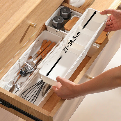 Expandable Drawer Storage Box Organizer Bin Divider Adjustable Tray Organiser Kitchen Cabinet Wardrobe