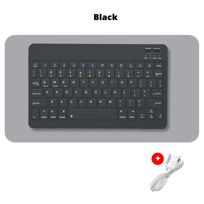 10 Inch Wireless Bluetooth Keyboard + Wi-Fi Mouse Set Rechargeable Tablet Smartphone Laptop Windows
