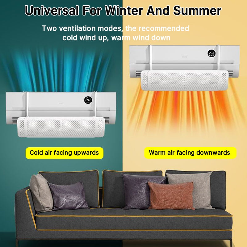 57-92cm Retractable Air Conditioner Wind Shield Aircon Deflector Adjustable Universal AC Windshield