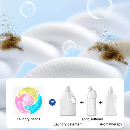 60Pcs 4 in 1 Laundry Beads Detergent Capsule Pods Bacteria Removal Fabric Softener Wash Clothes