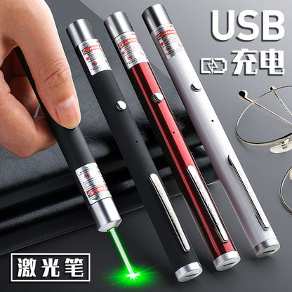 Green Laser Pointer Pen High Power Powerful Red Beam Light Presentation Clicker Presenter USB Rechargeable/AAA Batteries