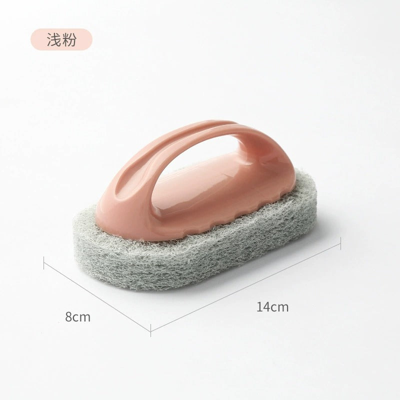 Multi Purpose Bathroom Cleaning Brush Soft Magic Sponge With Handle Bathtub Wall Tile Pot Wash Tool
